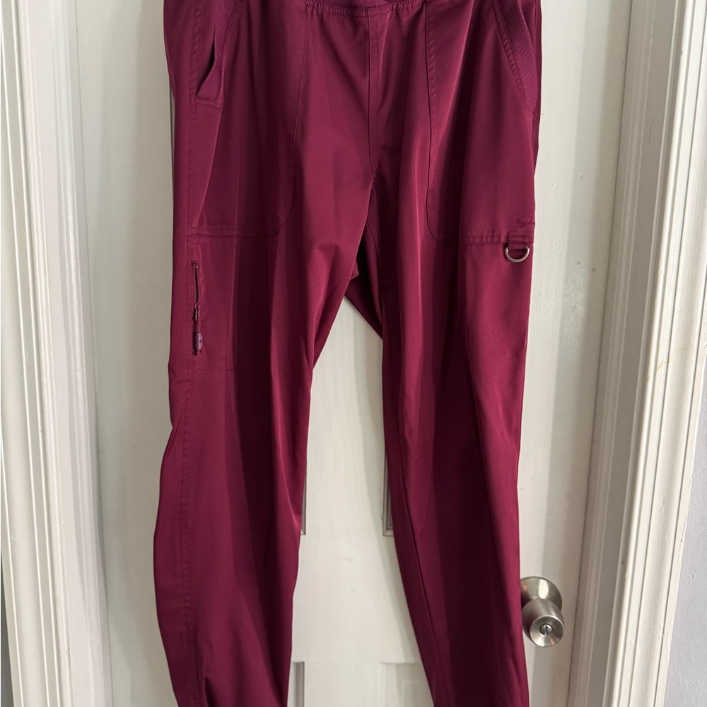 Women’s Ava Theresa Burgundy Jogger Scrub Pants